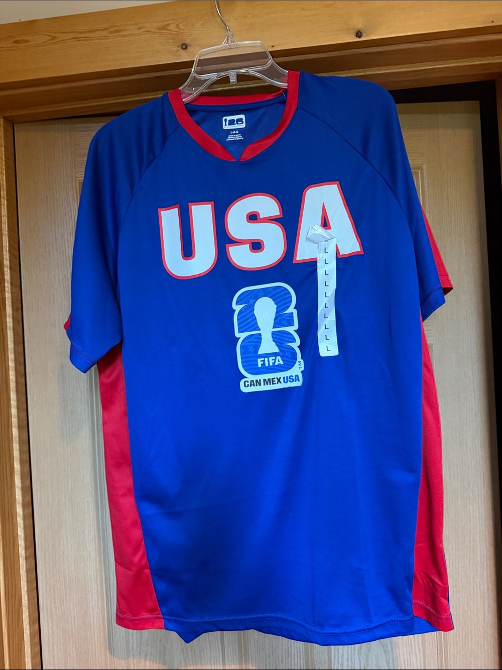 2026 FIFA World Cup USA Blue & Red Soccer Performance Jersey